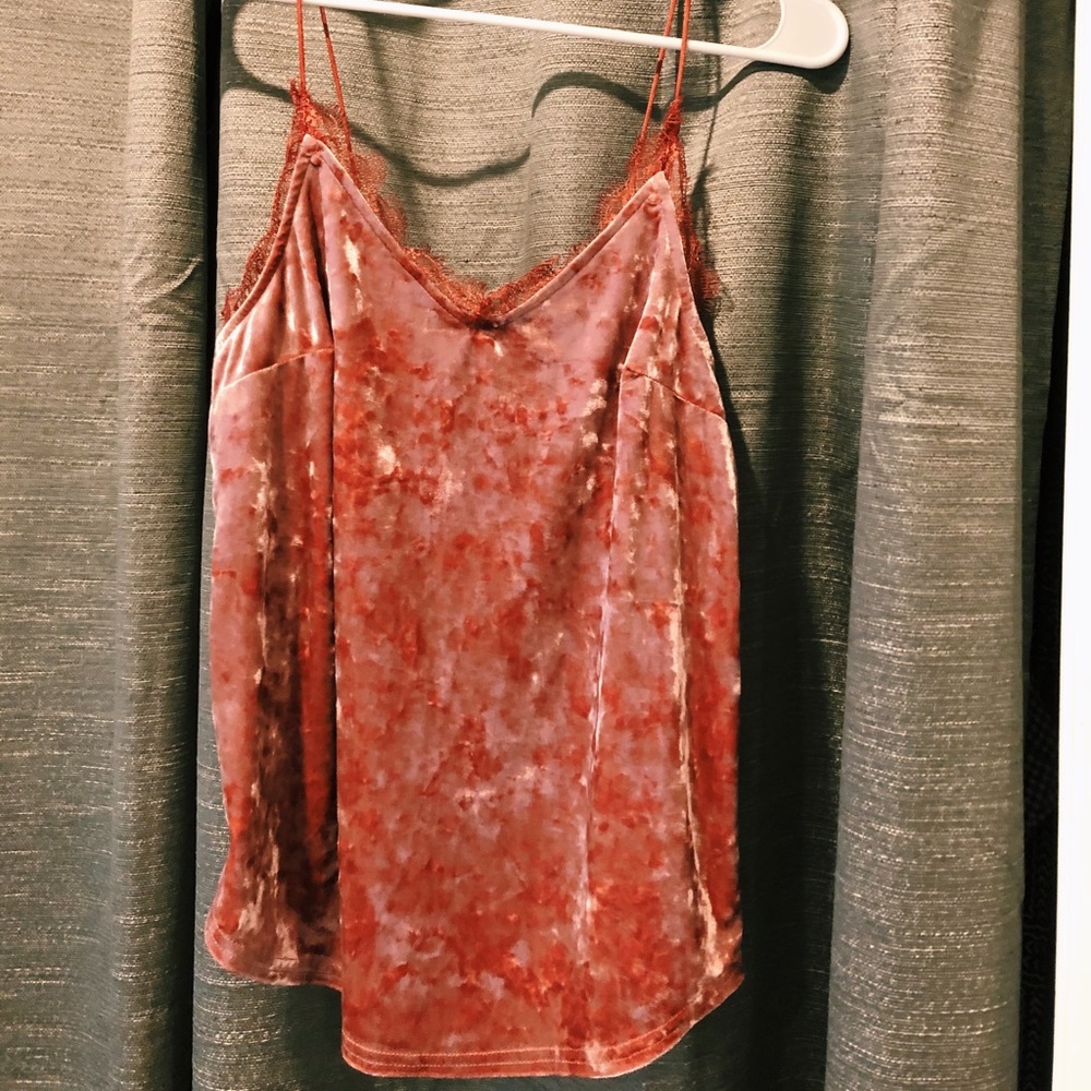 Velvet pink/salmon blouse